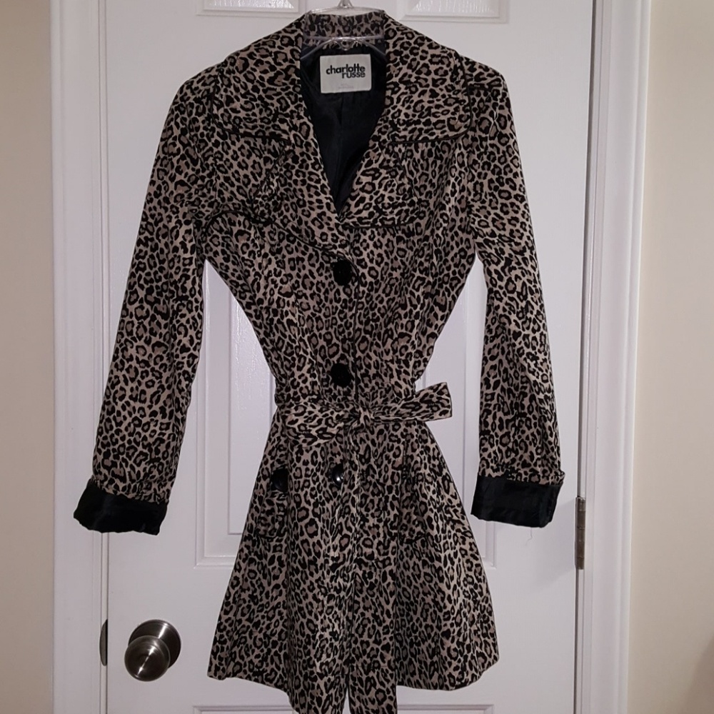 Light Animal Print Pea Coat
